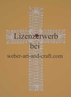 Sakrale Vorlagen zum Klöppeln, Mappe 1, Kreuz mit Perlenschnur